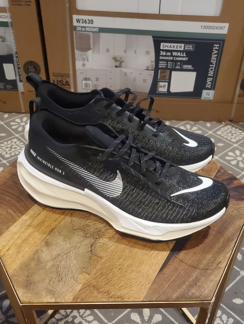 Nike Invincible Run 3 Men's Running Shoes - Black/White